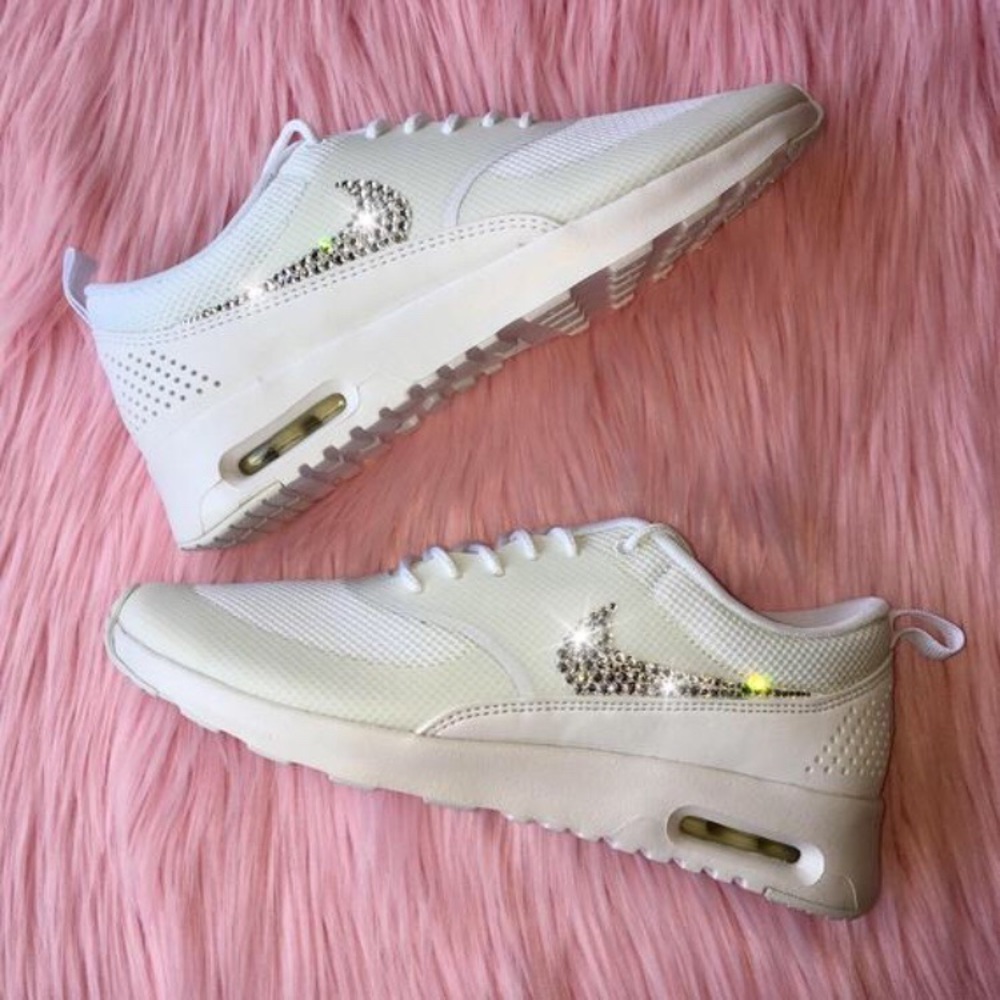 Bling Nike Air Max Thea Shoes w/ Swarovski Crystal